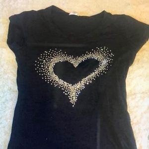 Maurice’s Black heart bling t shirt